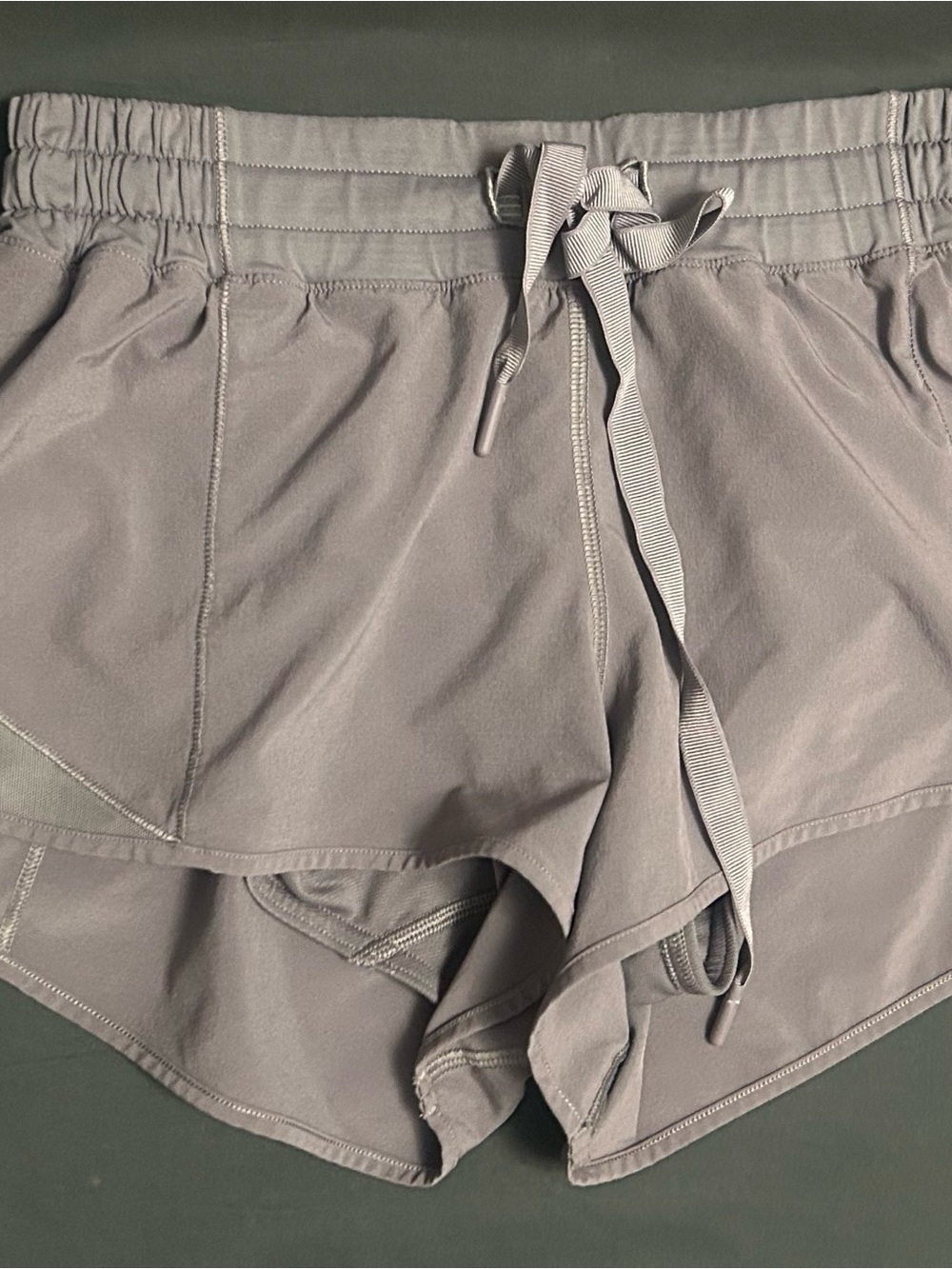 lululemon athletica Light Gray Layered Running Shorts